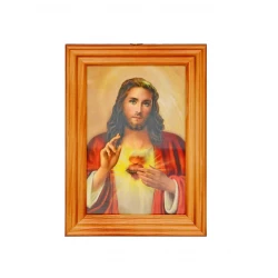 Obrazek Serce Jezusa w ramce 18 cm